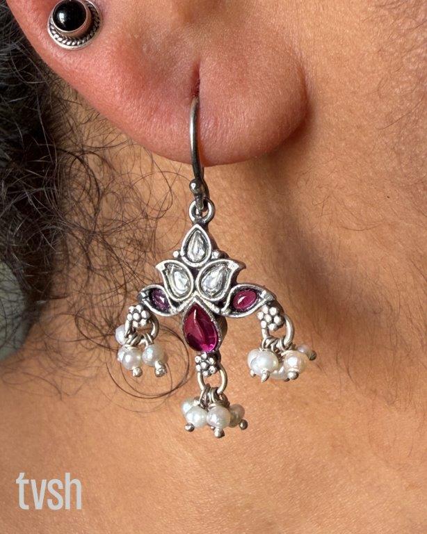 Silver hanging earrings