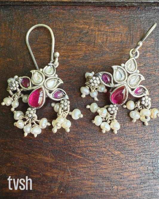 Silver hanging earrings
